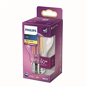 Ampoule LED E27 A60 806lm 7W IP20 blanc chaud Philips