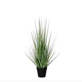 Gras vert artificiel ø30 x h.53 cm en pot plastique ø10 cm