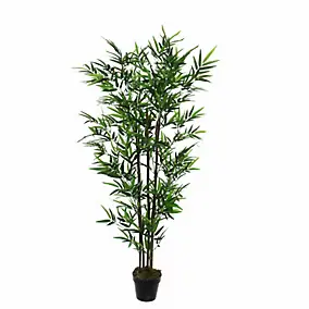 Bambou artificiel en pot vert ø90 x h.155 cm