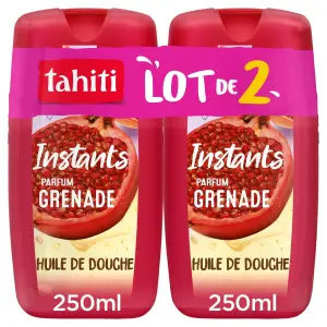 TAHITI Instants Huile de douche parfum grenade 2x250ml
