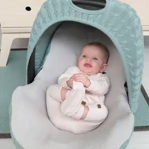Chaussons bébé en coton bio Melange rose clair (0-3 mois)