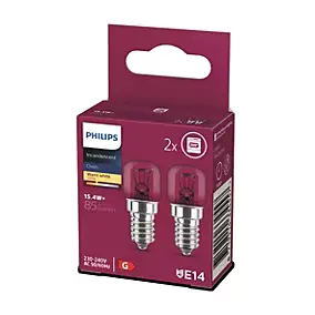 2 ampoules LED tube four incandescent 15W E14 1T22 Philips