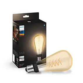 Ampoule LED connectée Philips Hue ST72 Edison E27 IP20 580lm 7W blanc doux