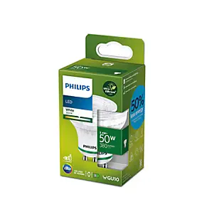 Ampoule LED GU10 A3 380lm blanc chaud 2,4/50W Eco Philips l.5 x H.5,4 cm