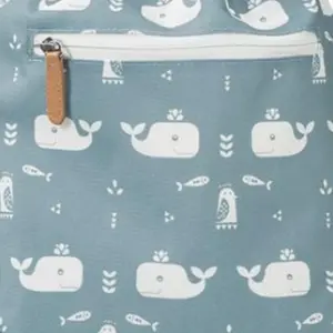 Sac à ficelles baleine bleue