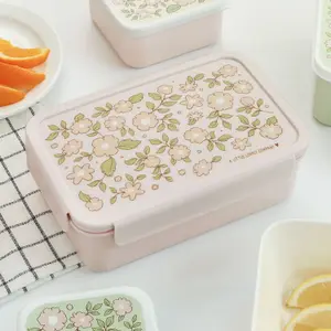 Lunch box Fleurs Rose
