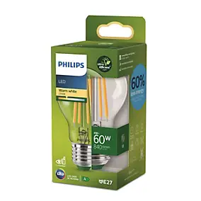 Philips Led fil standaard E27 60W helder