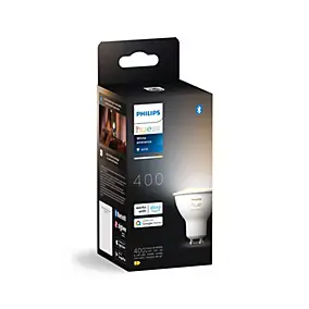 Ampoule LED GU10 spot connectée blanc variable 400 lm dimmable 4,2W Philips Hue