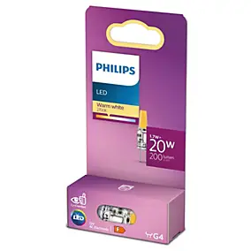 Ampoule LED capsule G4 200lm 1.7W = 20W IP20 blanc chaud Philips