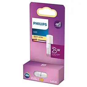 Ampoule LED capsule G9 220lm 1.9W = 25W IP20 blanc chaud Philips