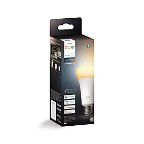 Ampoule LED E27 A60 dépoli connectée blanc variable 1600 lm dimmable 15W Philips Hue