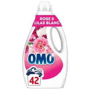 OMO Lessive liquide rose et lilas blanc 42 lavages 1,764l