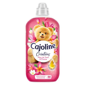 CAJOLINE Assouplissant liquide parfum fleur de tiaré et pivoine 66 lavages 1,4l