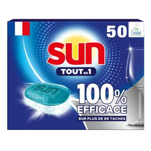 SUN Tablettes lave-vaisselle tout en 1 50 lavages 825g