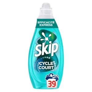 SKIP Lessive liquide Mon Cycle Court Parfait Efficacité Express 39 Lavages 1.482l