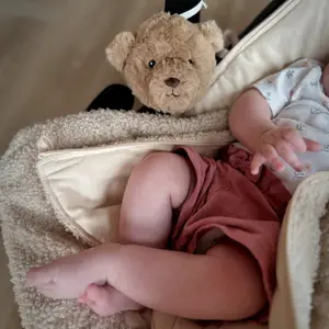 Peluche bruit blanc à suspendre Lou marron (8 cm)