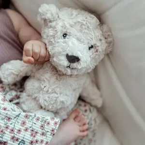 Peluche bruit blanc rechargeable Lou ours beige