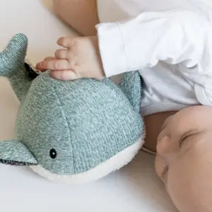 Peluche bruit blanc rechargeable baleine Moby vert