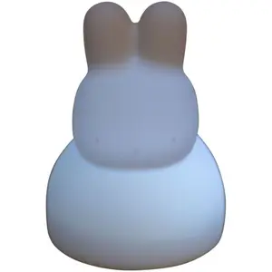 Veilleuse musicale en silicone Lapin Warm linen