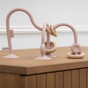 Labyrinthe à perles en silicone Vieux rose