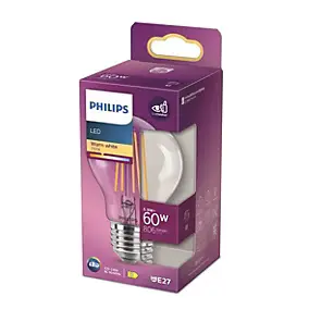 Ampoule LED E27 dépoli 806 lm blanc chaud 5,9 W Philips