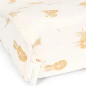 Housse pour matelas à langer en gaze de coton Safari Leo (50 x 70 cm)