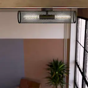 Applique Redcliff 2 lumières E27 40W IP20 acier noir Eglo L.54 x x H.14,5 x ⌀12 cm