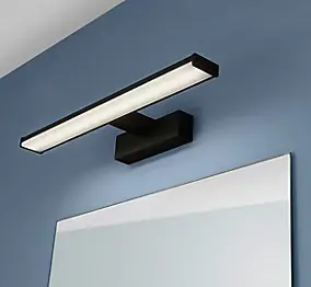 Applique murale de salle de bain Pandella LED intégrée 900lm IP44 11W blanc froid noir