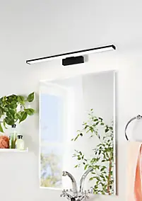 Applique murale de salle de bain noir Pandella LED intégrée 1350lm IP44 11W blanc froid Eglo