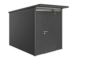 Abri de jardin métal Biohort AvantGarde A3 gris foncé simple porte surface totale 5.4 m²