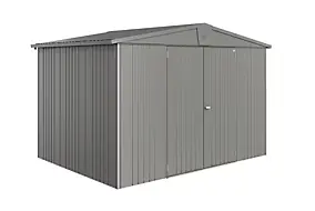 Abri de jardin métal Biohort Europa T5 gris quartz surface totale 7.2 m²
