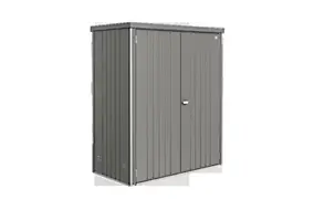 Armoire de jardin métal gris quartz l.155 x P.83 x H.182,5 cm, Biohort
