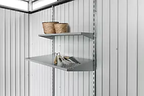 2 étagères profondes pour abri de jardin et armoire à outils Biohort