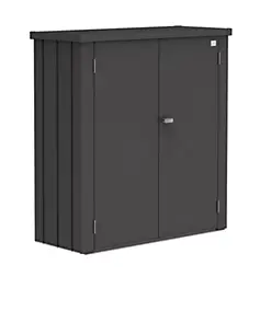 Armoire de terrasse métal 800 L, l.132 x P.57 x H.140 cm taille M, gris foncé, Biohort Romeo