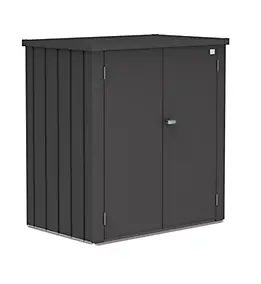 Armoire de terrasse métal 1300 L, l.132 x P.87 x H.140 cm taille L, gris foncé, Biohort Romeo