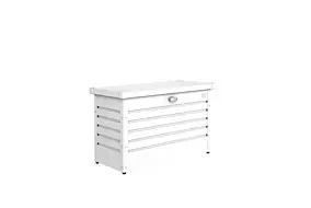 Coffre de jardin métal 195 L, l.101x H.61 x P.46 cm, blanc, Biohort T100