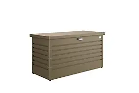 Coffre de jardin métal 460 L, l.134 x H.71 x P.62 cm, bronze, Biohort T130