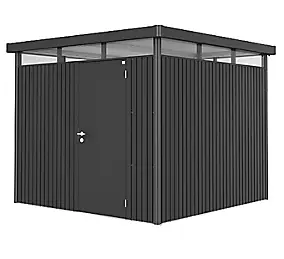 Abri de jardin métal Biohort HighLine H4 gris foncé simple porte surface totale 7.56 m²