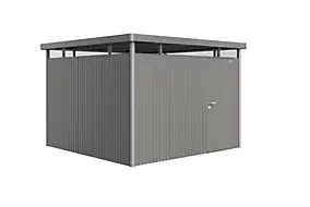 Abri de jardin métal Biohort HighLine H6 gris quartz simple porte surface totale 9.92 m²