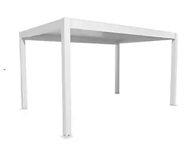 Pergola biolimatique autoportante 5 x 3 manuelle acier coloris blanc Biohort