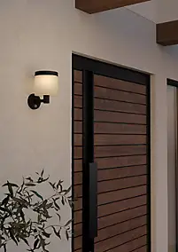 Applique solaire à détection LED intégrée Pantete noir IP44 790lm Eglo