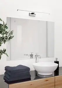Applique LED miroir SDB chrome - 60 cm