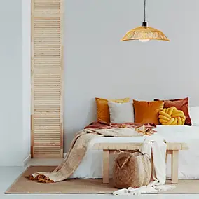 Abat-jour pour suspension en fibres naturelles ∅60cm Eglo, Poirnal