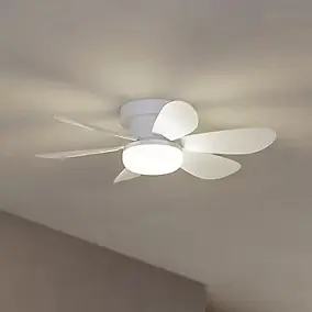 Ventilateur de plafond silencieux avec éclairage LED blanc Ø.52 cm Eglo Clovely - Télécommande incluse
