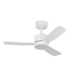 Ventilateur de plafond silencieux avec éclairage LED métal blanc Ø.91 cm Eglo Bonassola