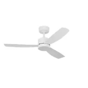 Ventilateur de plafond silencieux avec éclairage LED métal blanc Ø.107,5 cm Eglo Bonassola