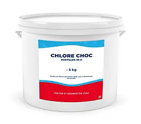 Chlore choc pour piscine pastille 20g Ecobrand 5kg