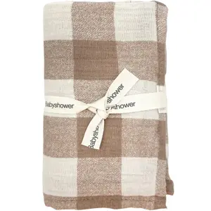Lot de 3 langes Vichy Caramel (70 x 70 cm)