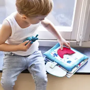 Livre bébé en tissu Papa t'es où