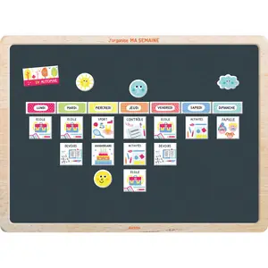 Tableau magnétique J'organise ma semaine